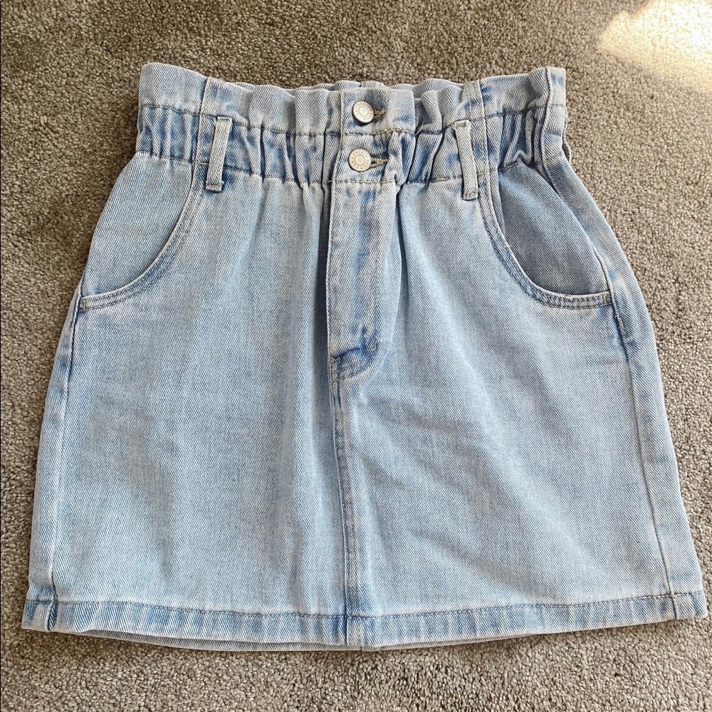 PACSUN Ruffle Denim Mini Skirt size SMALL